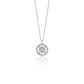 14K Solid Gold Celestial Orbit Diamond Necklace