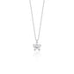 14K Solid Gold Textured Blossom Diamond Necklace