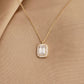 925 Sterling Silver Minimalist Baguette Necklace