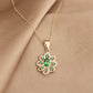 14K Solid Gold Mid-Century Spaced Oval Necklace