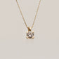 925 Sterling Silver Heart Charm Solitaire Necklace