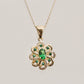 14K Solid Gold Mid-Century Spaced Oval Necklace