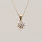 14K Solid Gold Round Entourage Necklace