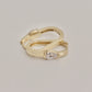 14K Solid Gold Clipped Teardrop Earrings