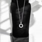 14K Solid Gold Infinity Halo Diamond Necklace