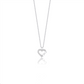 14K Solid Gold Infinite Heart Diamond Necklace