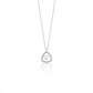 14K Solid Gold Eternal Triangel Heart Diamond Necklace