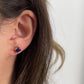 925 Sterling Silver Square Amethyst Stud Earrings