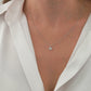 14K Solid Gold Blossom Diamond Necklace